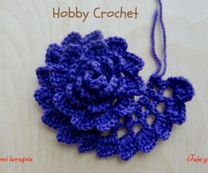 Flor a crochet Nº 6 paso a paso